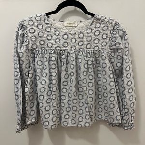 Treasure and Bond blue and white blouse